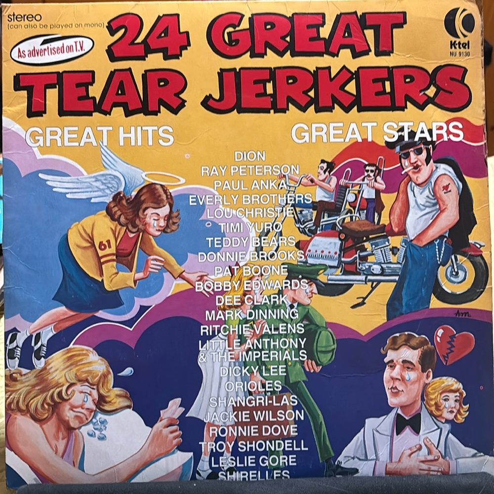 Record | 24 Great Tear Jerkers | Great Hits | Great Stars | K-Tel | Amazing Art